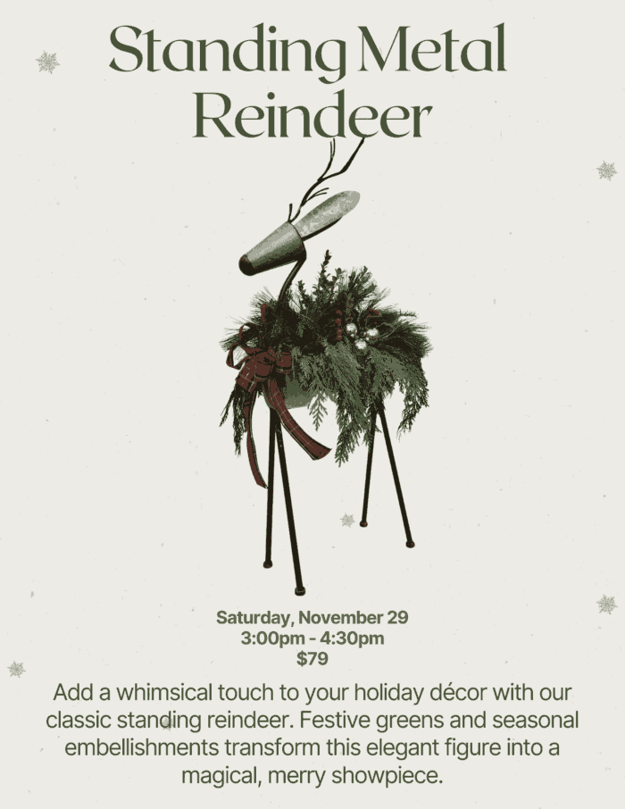 Standing Metal Reindeer